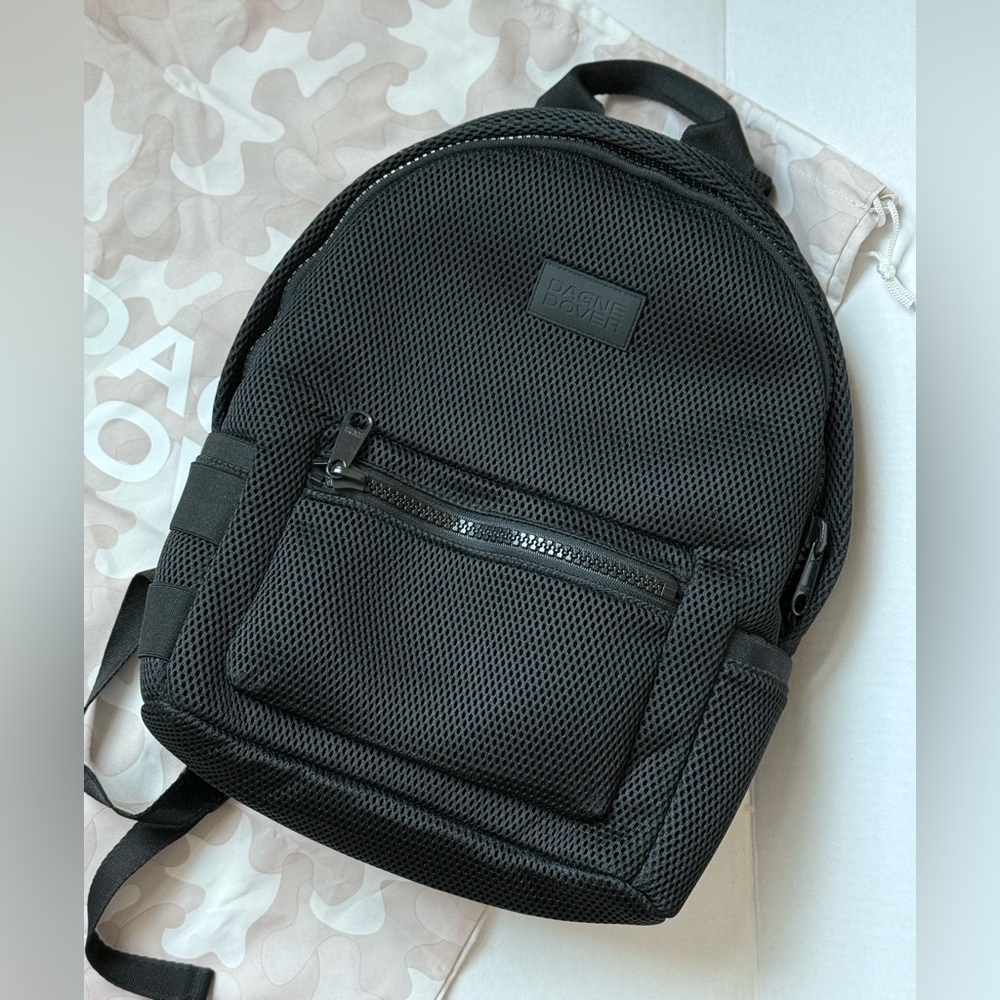 Dagne Dover Black Mesh Backpack